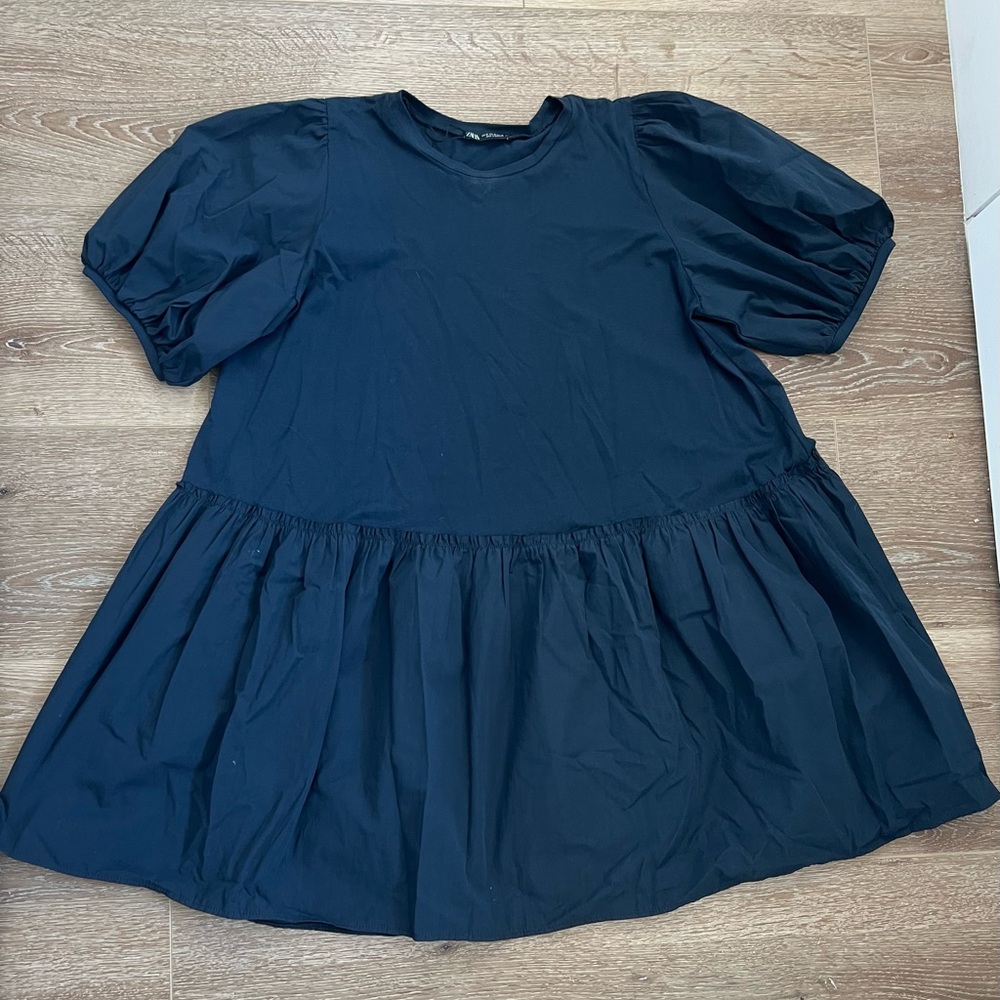 Zara midi balloon sleeve dress